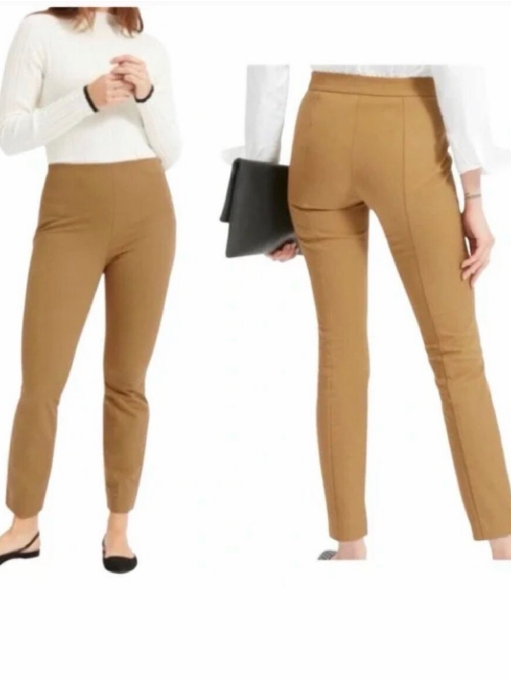 Everlane Slim Ankle Pants in Camel Brown